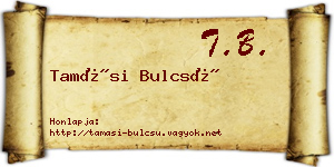 Tamási Bulcsú névjegykártya